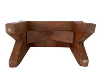 Alternative view of Stool Vintage French Milking Farmer Chair Step Seat Wooden Wood Tiny Table Farmhouse Rest Stand Tabouret c1960-70's / EVE