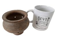 Alternative view of Ancient European Clay Pottery Terracotta Pot Bowl Dish Catch-All Ornament Decor Design Display Collector / EVE