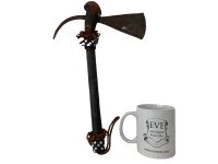 Alternative view of Vintage African Reproduction Small Metal Hand Axe Hand Tool Iron Metal Decorative Ornament Decorative Africa Art c1980-90's / EVE