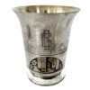 Vintage Goblet Cup French Silver Plated Calvados Goblets Shot Beaker Cups Drinking Barware circa 1920-30's / EVE