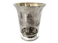 Vintage Goblet Cup French Silver Plated Calvados Goblets Shot Beaker Cups Drinking Barware circa 1920-30's / EVE