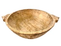 Vintage French Wood Wooden Reproduction Viking Food Dish Plate Table Centrepiece Decor Prop Vikings Re-enactment c1980-90's / EVE