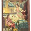 Vintage English Religious Angel Print A C Maria Guardian Children Bedroom circa 1940-50's / EVE