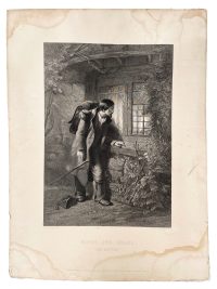 Antique English Print J J Jenkins Hopes And Fears The Return circa 1900-10’s / EVE