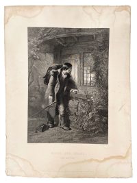 Antique English Print J J Jenkins Hopes And Fears The Return circa 1900-10's / EVE