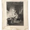 Antique English Print J J Jenkins Hopes And Fears Home circa 1900-10's / EVE