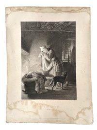 Antique English Print J J Jenkins Hopes And Fears Home circa 1900-10's / EVE