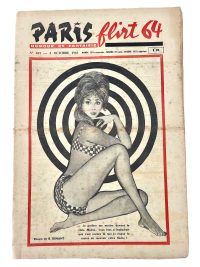 Vintage French Paris Flirt Number 401 3/10/1964 Adult Comic Newspaper Humour Fantasy Cartoons Romance Memorabilia Collector c1964-65 / EVE 3