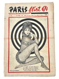 Vintage French Paris Flirt Number 401 3/10/1964 Adult Comic Newspaper Humour Fantasy Cartoons Romance Memorabilia Collector c1964-65 / EVE