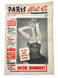 Vintage French Paris Flirt Number 446 14/8/1965 Adult Comic Newspaper Humour Fantasy Cartoons Romance Memorabilia Collector c1964-65 / EVE