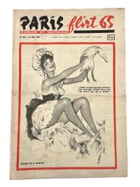 Vintage French Paris Flirt Number 433 15/5/1965 Adult Comic Newspaper Humour Fantasy Cartoons Romance Memorabilia Collector c1964-65 / EVE 3