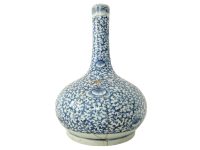 Antique Repaired Bottle Vase Chinese Blue White Ceramic Historic Repair Jar Storage Display Mantlepiece circa 1800’s / EVE Antique Repaired Bottle Vase Chinese Blue White Ceramic Historic Repair Jar Storage Display Mantlepiece circa 1800's / EVE