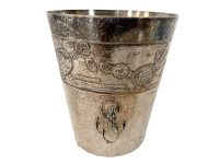 Vintage Goblet Cup French Silver Plated Calvados Goblets Shot Beaker Cups Drinking Barware circa 1920-30's / EVE