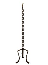 Vintage French Large Rusty Iron Chain Chains Light Lantern Lamp Decor Design Floor Standing Design Designer c1960-70's / EVE de France