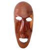 Vintage African Large Wooden Face Mask Ornament Wall Decor Statue Tribal Art Prop Display c1970-80's / EVE