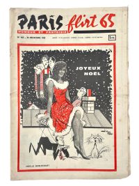 Vintage French Paris Flirt Number 465 25/12/1965 Adult Comic Newspaper Humour Fantasy Cartoons Romance Memorabilia Collector c1964-65 / EVE