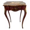 Table Antique Louis XV Style Bergundy Gold Painted French Painted Wooden Wood Display Plinth Stand Prop Ornate c1860-1900's / EVE