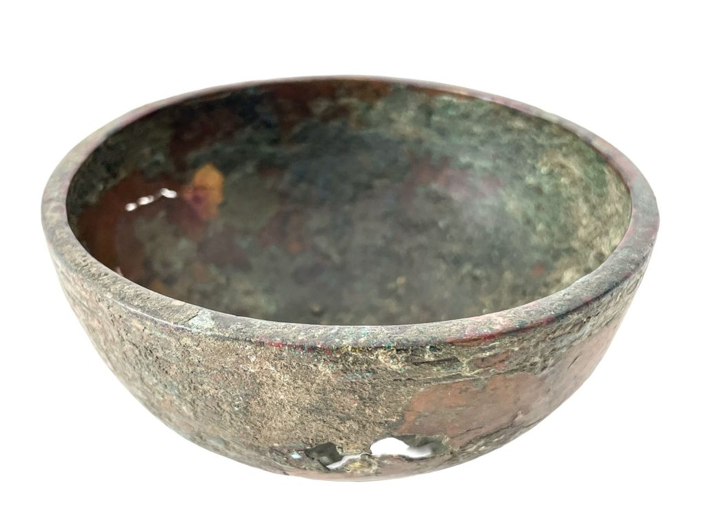 Ancient European Bronze Metal Bowl Dish Catch-All Ornament Decor Design Display Collector / EVE