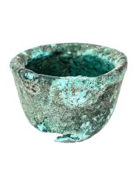 Ancient Egyptian Bronze Metal Tiny Cup Bowl Beaker Ornament Decor Design Display Collector / EVE