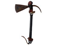 Vintage African Reproduction Small Metal Hand Axe Hand Tool Iron Metal Decorative Ornament Decorative Africa Art c1980-90's / EVE