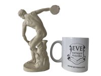 Alternative view of Vintage French Greek Discobolus Decorative Plaster Ornament Decor Reproduction Ancient Greece Statue Sculpture c1980's