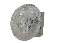 Alternative view of Vintage English Glass Crystal Ashtray Dish Display Prop Cigar Size Rest Groove Tobacciana c1970's