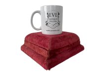 Alternative view of Antique French Pedestal Plinth Red Worn Velvet Covered Stand Display Rest c1850's