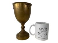 Alternative view of Vintage French Physical Education Awarded By The Minister Engraved Winners Award Prize Trophies Patina circa 1930-40's