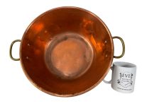 Alternative view of Vintage French Copper Metal Hanging Sugar Jam Pan Saucepan Cooking Pot Stove Top Traditional French Kitchen c1980-90's