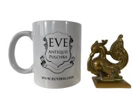 Alternative view of Vintage Indian Brass Bird Peacock Metal Decorative Ornament circa 1960-70's