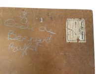 Alternative view of Vintage French Berhet In The Style Bernard Bouffet Nude Portrait Painting Of French Lady Acrylic Glued on Canvas 1968