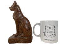 Alternative view of Vintage French Egyptian Stone Cat Reproduction Of Ancient Egyptian Figurine Small Ornament Display Decor Stone c1970-80's