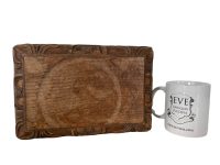 Alternative view of Vintage French Bench Stool Small Tiny Table Wooden Wood Chair Seat Side Stand Flower Pot Display Shelf Prop Tabouret c1935