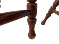 Alternative view of Stool Vintage French Small Tiny Four Leg Table Wooden Wood Chair Seat Side Stand Flower Pot Display Shelf Prop Tabouret circa 1970's