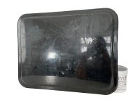 Alternative view of Vintage USSR Russian Fruits Black Metal Serving Eating Dining Lap Dinner Tray circa 1950-60's