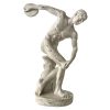 Vintage French Greek Discobolus Decorative Plaster Ornament Decor Reproduction Ancient Greece Statue Sculpture c1980's