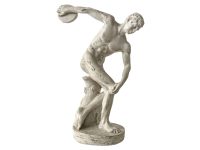 Vintage French Greek Discobolus Decorative Plaster Ornament Decor Reproduction Ancient Greece Statue Sculpture c1980's