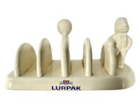 Vintage English Lurpak Ceramic Toast Letter Note Stand Rack circa 1980-90's
