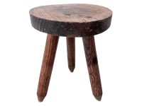 Stool Vintage French Simple Small Table Wooden Wood Chair Seat Side Stand Flower Pot Display Shelf Prop Tabouret circa 1970's