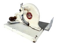 Vintage French Butcher Boucherie Chacuterie Shop Manual Hand Driven Meat Slicer Butchers Cutter Slicing Decor Rustic Kitchen c1950's