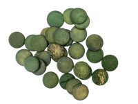 Antique French Assorted Job Lot Of 28 Bovine Bone Circular Gaming Chip Counter Token Charm Chips Counters circa 1850's