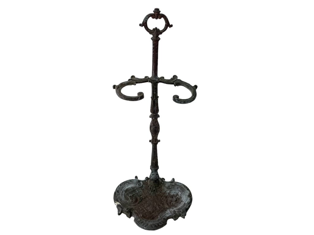 Antique French large tall black fireplace tool hanger or umbrella walking stick stand fire circa 1910-20’s