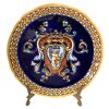 Vintage French Gien Renaissance Style Earthernware Serving Dish Plate Platter Ornament Decor Design Ceramic c1950-60's
