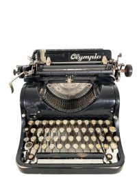 Vintage Olympia West German Manual Typewriter Operational But May Need Service Or Repairs Great Prop Very Heavy c1930-40’s
