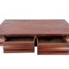 Vintage French Wooden Desktop Monitor Stand Storage Box Display Wooden Wood Desk Tidy Organiser circa 1950's