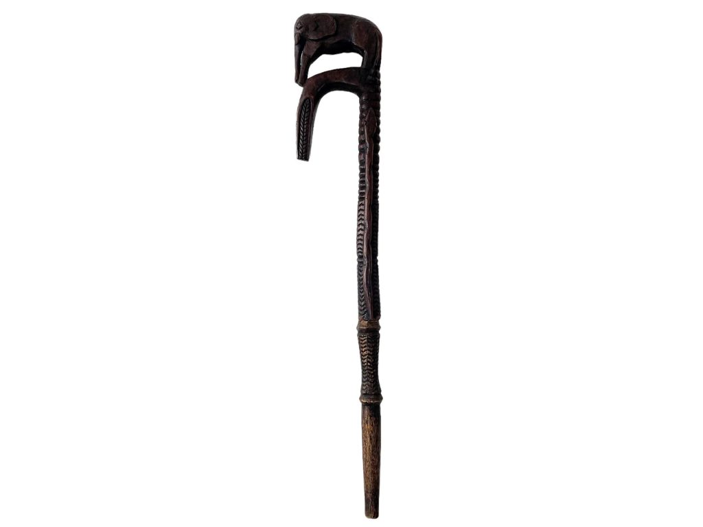 Vintage African Elephant Walking Stick Aid Man Gentlemans Decor DIsplay Prop Hallway Cloakroom Disabled c1950-60’s