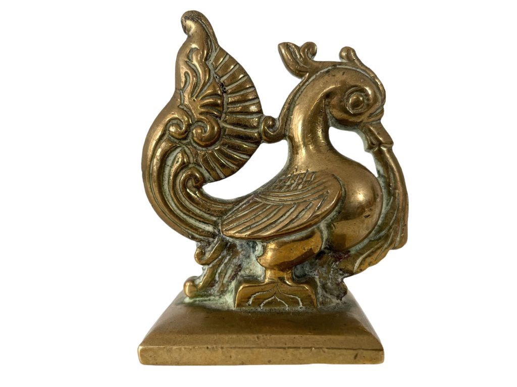 Vintage Indian Brass Bird Peacock Metal Decorative Ornament circa 1960-70’s