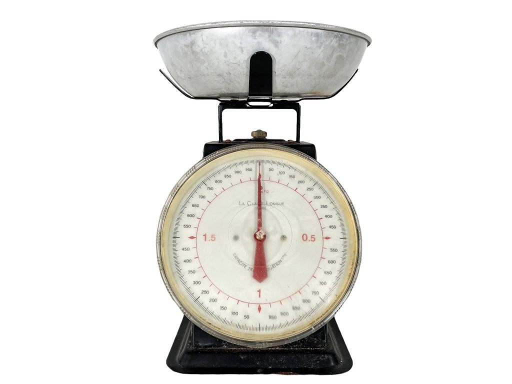 Vintage French Two 2 Kilo Kitchen Weighing Scale Measure Display Prop Tool Metal circa 1960-70’s