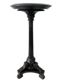 Antique French Traditional Worn Weathered Damaged Horseshoe Shaped Top Tall Stand Rest Plinth Tabouret c1920-30’s