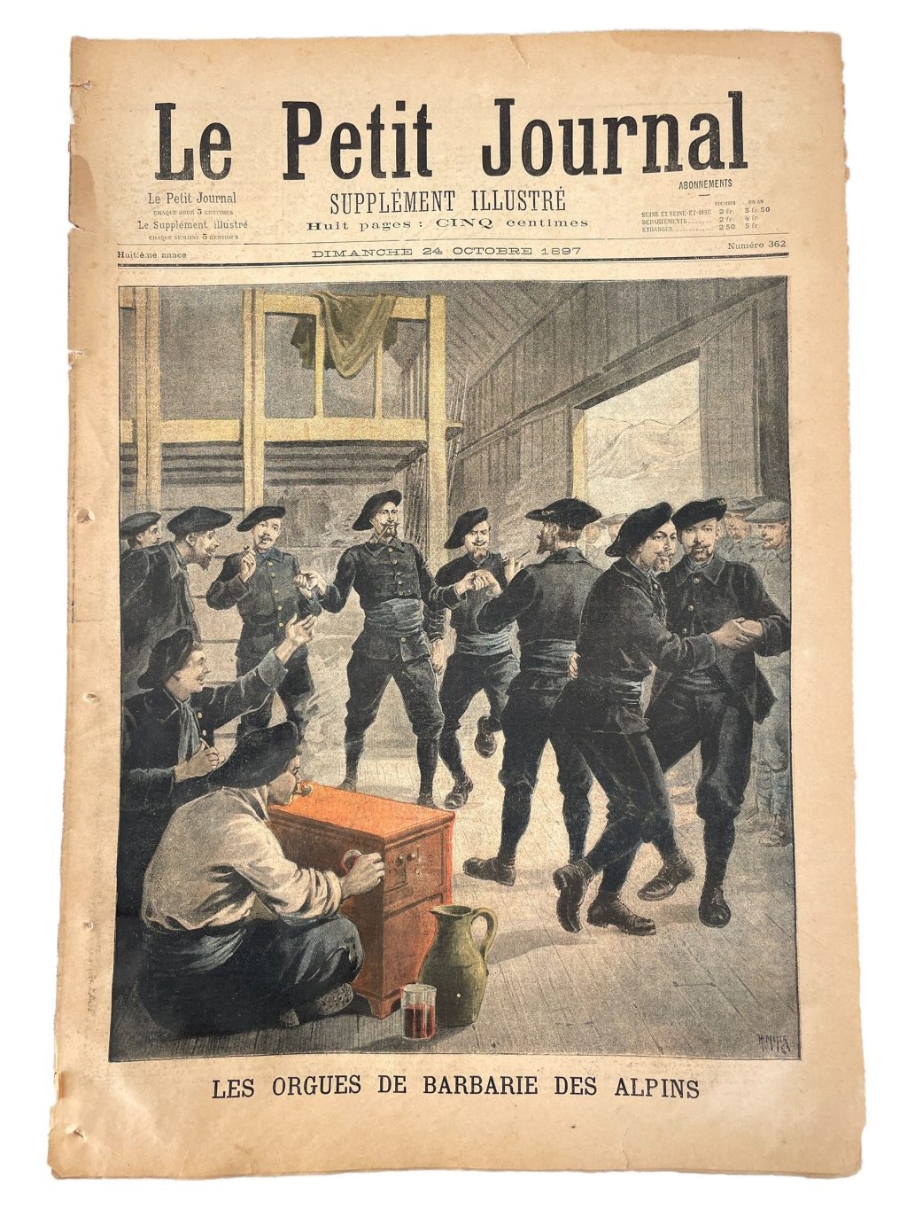Antique French Le Petit Journal Newspaper Supplement Illustre Number 362 24/10/1897 Illustrations 8 Pages Memorabilia Collector c1897